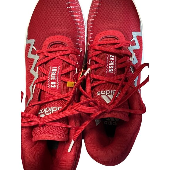 Adidas D.O.N. Issue 2 Red/White Men's Basketball Sneaker Size 10.5 - Picture 6 of 13